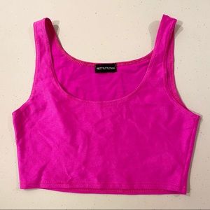 PrettyLittleThing Hot Pink Crop Tank